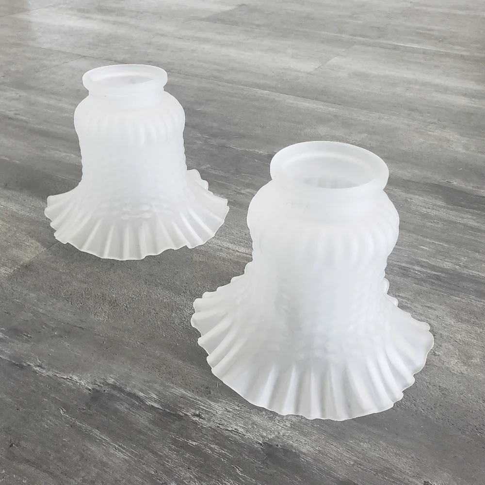 Vintage Frosted Lamp Shade 2 Bundle